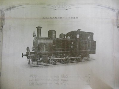 Photo of 0-6-0 tank engine No. 16 exhibited in Senzu Station (千頭駅) museum on the Oigawa Railway in Shizuoka Prefecture