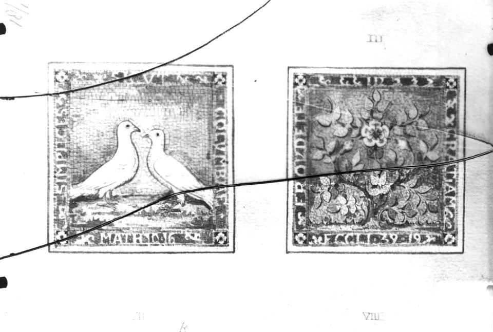 Photograph of a design for two mosaics Cuypershuis 0686 (026)