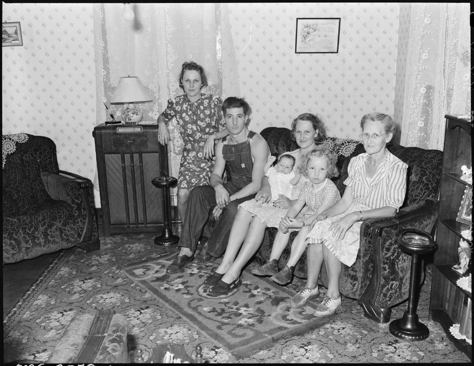 Photograph of Coal Miner Carl Ruth and His Family - NARA - 541280