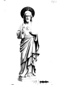 Photograph of a statue of the Sacred Heart of Jesus Christ Cuypershuis 0686 (070)