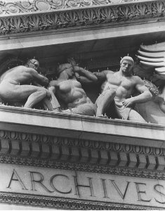 Photograph of Constitutional Avenue Façade Details of the National Archives (36007412816) photo