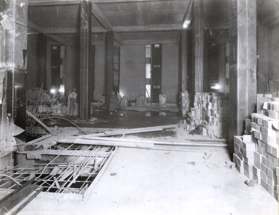 Photograph of Construction of a Stack Area in the National Archives Building (36222343185)