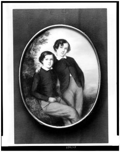 Photograph of miniature by unknown artist showing two brothers, James McNeill Whistler, 15 years old, and William Whistler, 13 years old LCCN93506146