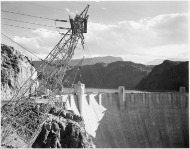 Photograph Looking Over the Top of the Boulder Dam, 1941 - NARA - 519843
