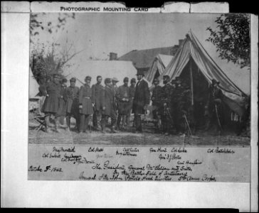 Photograph of President Abraham Lincoln and His Generals After Antietam (4228171977)