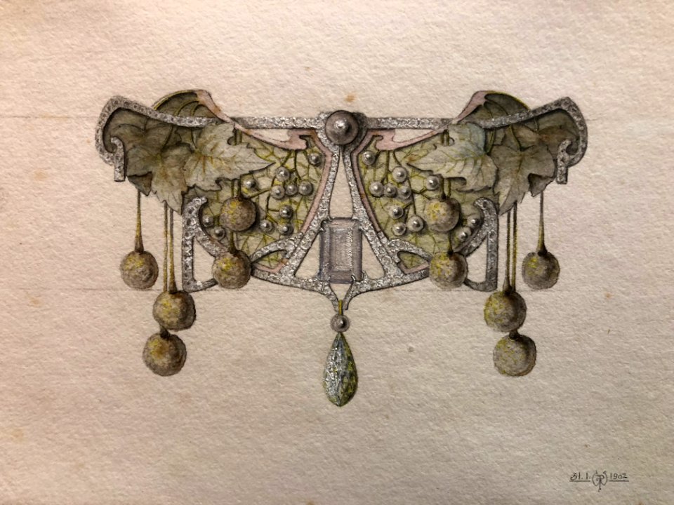 Philippe Wolfers - drawing of piece of jewelry - 1902 - Collectie Koning Boudewijnstichting - Fonds Braet-Buys-Bartholemus