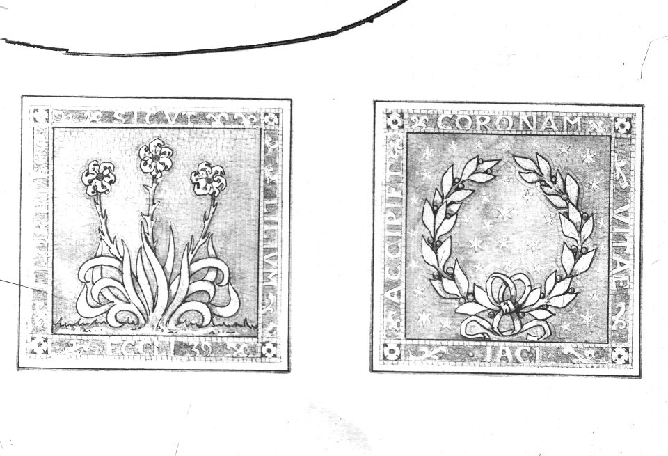 Photograph of a design for two mosaics Cuypershuis 0686 (027)