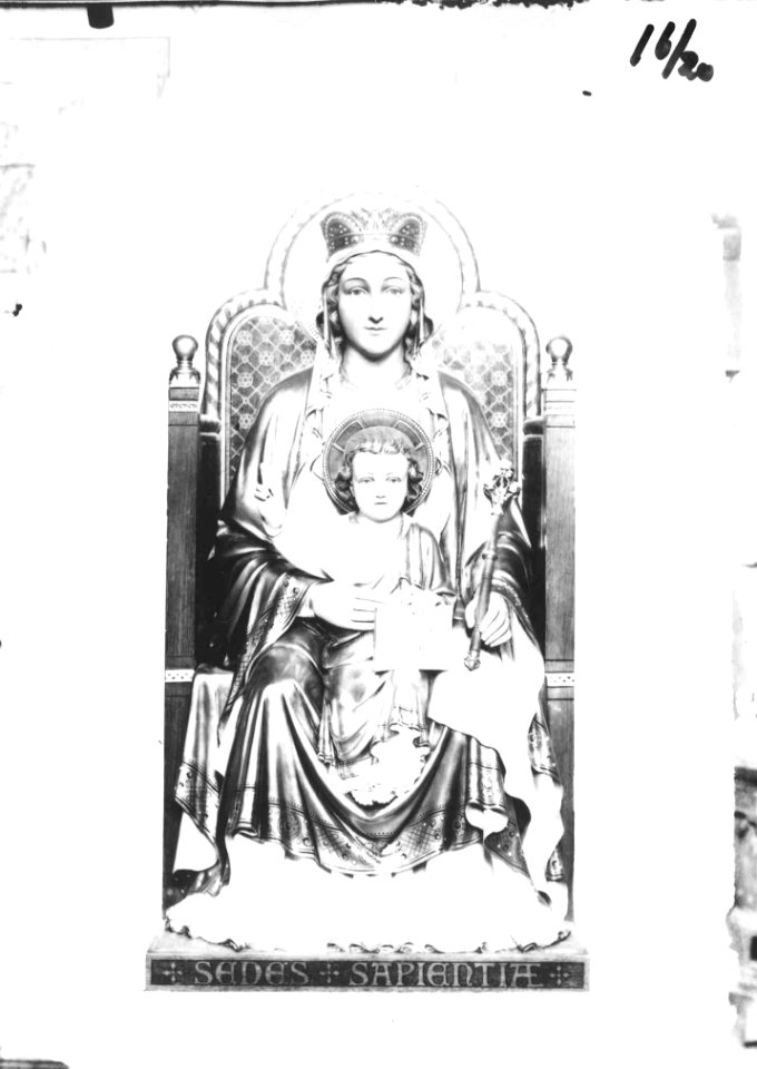 Photograph of a sculpture of Our Lady, Seat of Wisdom Cuypershuis 0688d (19)