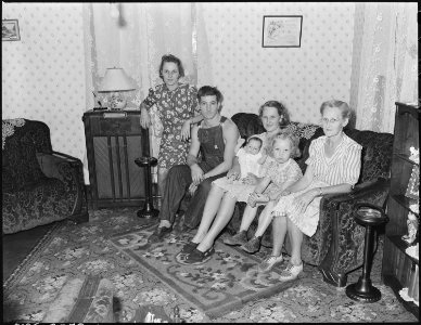 Photograph of Coal Miner Carl Ruth and His Family - NARA - 541280 photo