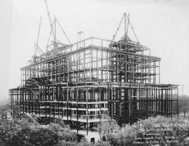 Photograph of Construction and Addition of Structural Support of the National Archives Building, Washington, D.C. (36777337375)