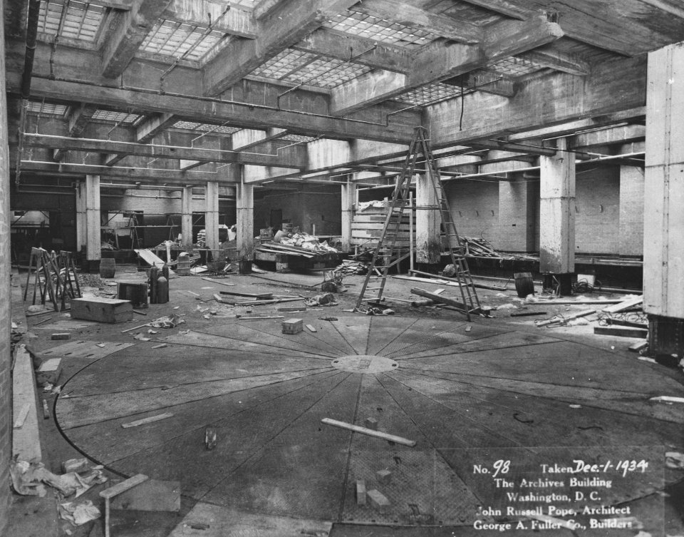 Photograph of Construction of the Loading Dock in the National Archives Building (36728433406)
