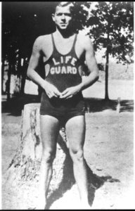Photograph of Ronald Reagan as a Lifeguard, Lowell Park, Illinois - NARA - 198604