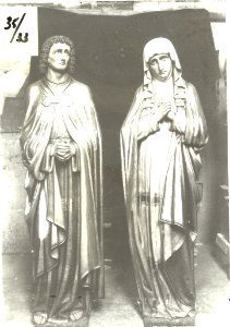 Photograph of statues of Saint John the Baptist and the Virgin Mary Cuypershuis 0687c (003)