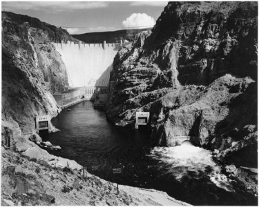 Photograph of the Boulder Dam from Across the Colorado River, 1941 - NARA - 519837 photo
