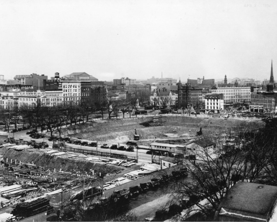 Photograph of the Entire Site for the National Archives Building, Looking Northeast, Washington, D.C. (36640143111)