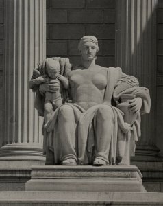 Photograph of the Female Statue, Heritage, Located near the Constitution Avenue Entrance to the National Archives Building, 06-30-1936 (14345786562)