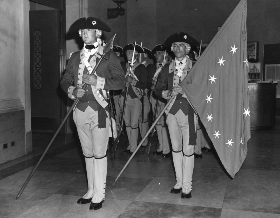 Photograph of Honor Guard for The Creation of an American Army Exhibit (35373515070)