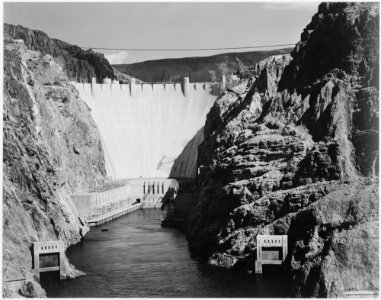 Photograph of the Boulder Dam from Across the Colorado River, 1941 - NARA - 519842