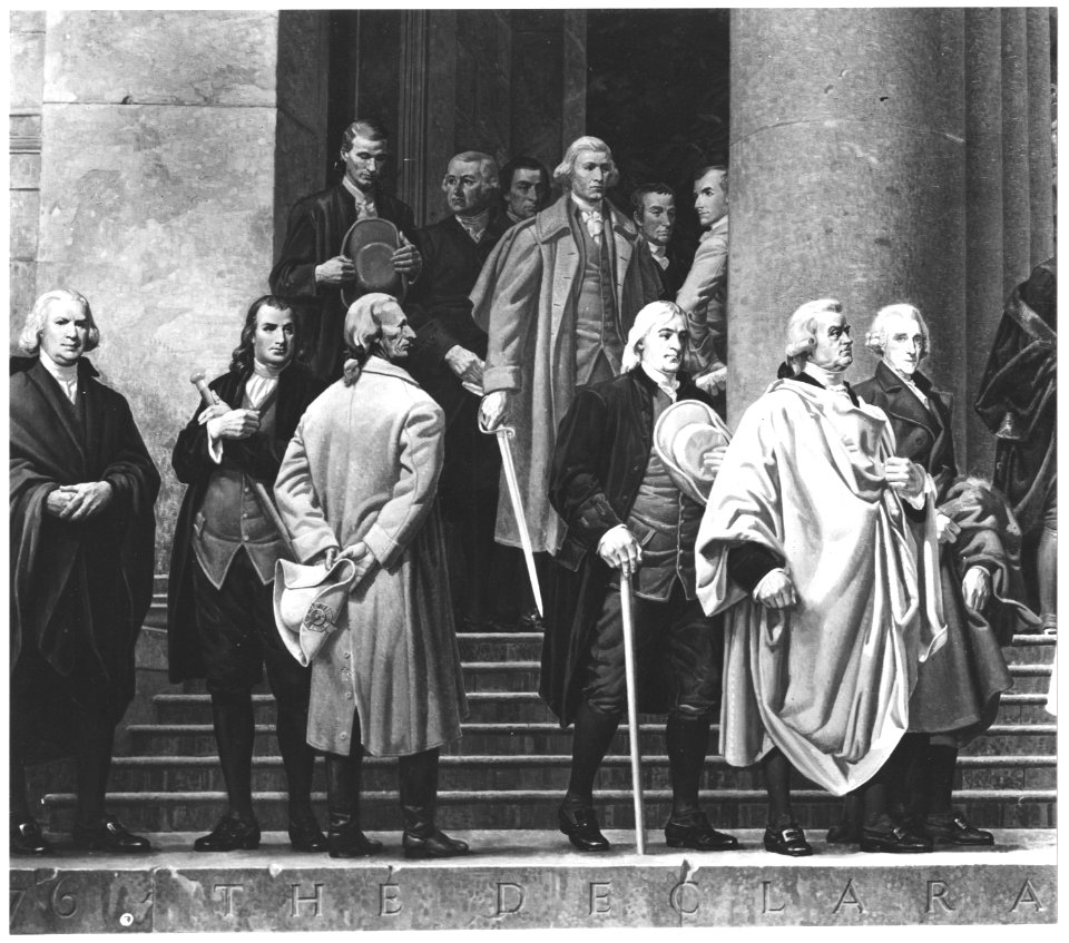 Photograph of the Left Section of the Mural, The Declaration of Independence, by Barry Faulkner, 10-27-1936 (14059533417)