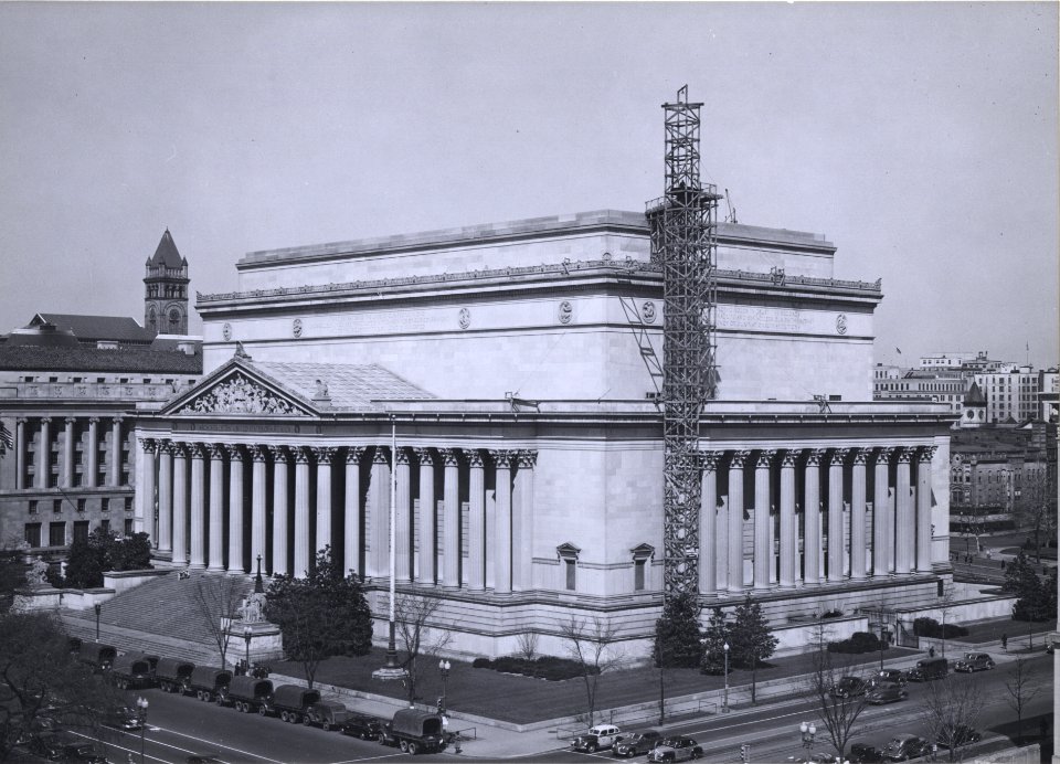 Photograph of the National Archives Building during Contruction, Constitution Avenue and 7th Street, Washington, D.C. (35226353764)