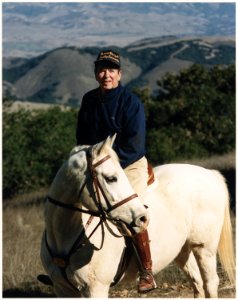 Photograph of President Reagan Horseback Riding at Rancho Del Cielo - NARA - 198580 photo