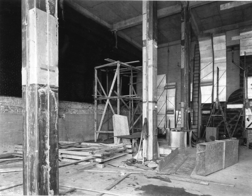 Photograph of Construction of a Stack Area in the National Archives Building (36087100841)