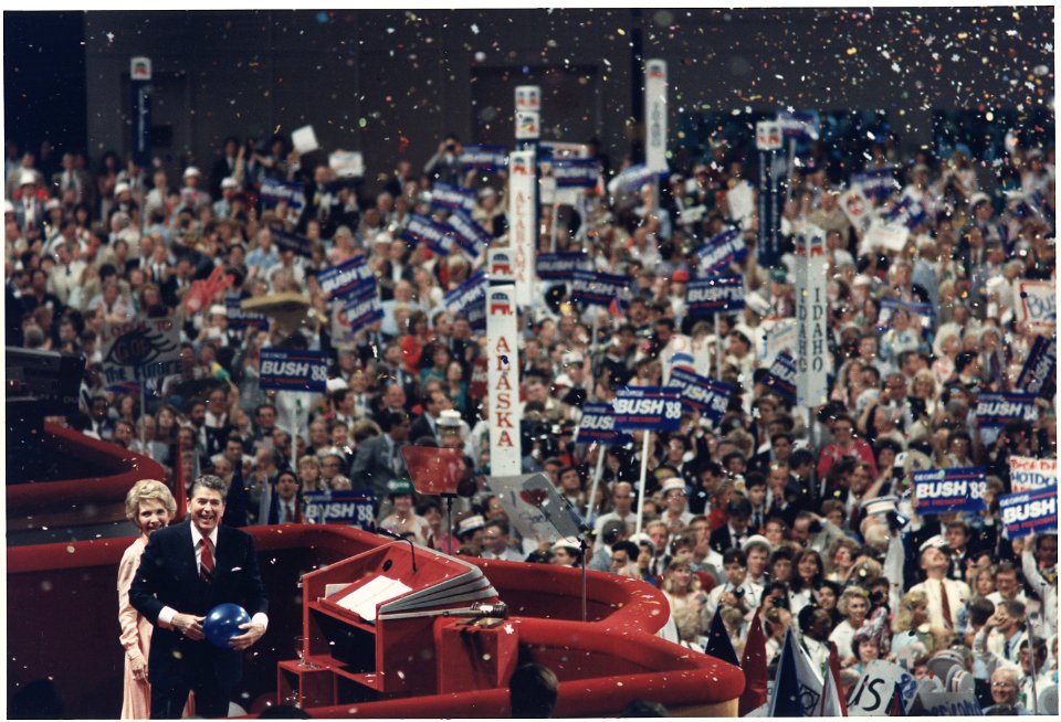 Photograph of The Reagans at the Republican National Convention, New Orleans, LA - NARA - 198594