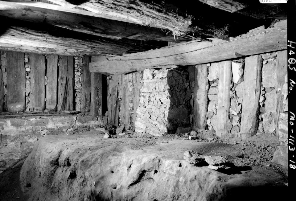 Photograph of the Southeast Corner of the Cellar of the Amoureaux House in Ste Genevieve MO