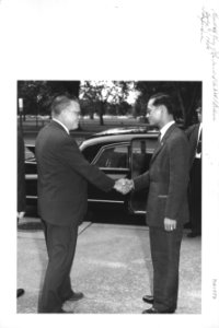Photograph of the Visit of King of Thailand to the National Archives, Departure