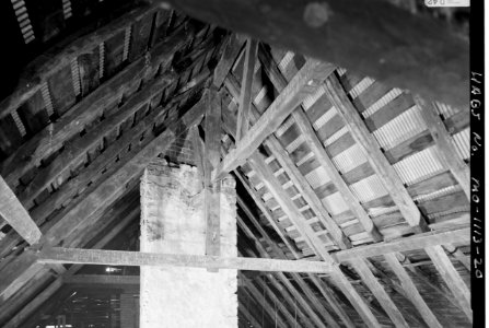 Photograph of the West Roof Trusses of the Amoureaux House in Ste Genevieve MO