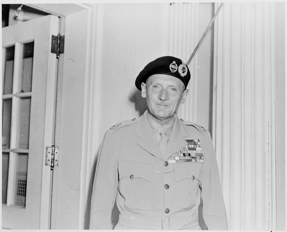 Photograph of Field Marshal Viscount Montgomery of Alamein (Bernard Montgomery). - NARA - 199423