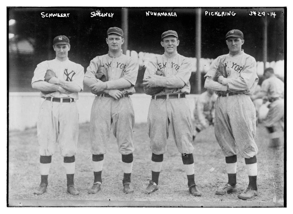 Pi Schwert, Ed Sweeney, Les Nunamaker, Arthur Pickering (semi-pro catcher), New York AL (baseball) LCCN2014698724