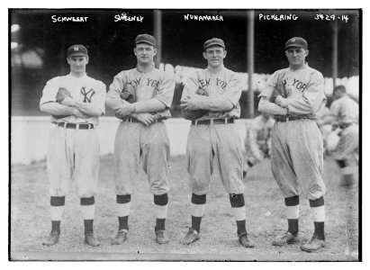 Pi Schwert, Ed Sweeney, Les Nunamaker, Arthur Pickering (semi-pro catcher), New York AL (baseball) LCCN2014698724