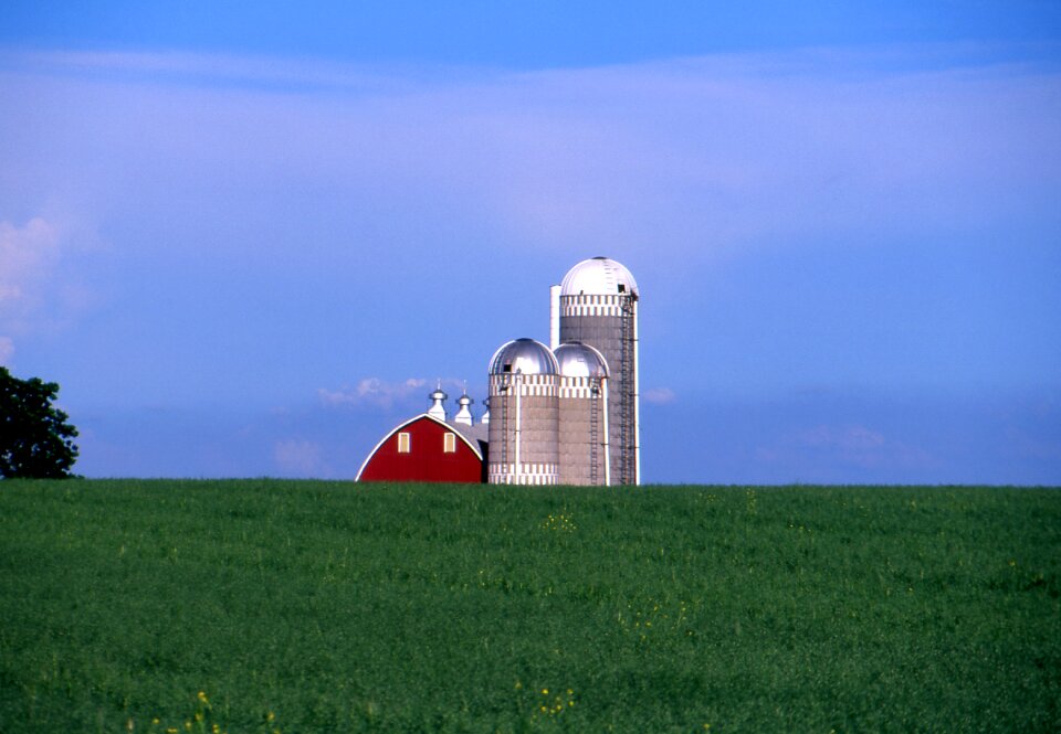 Rural landscape farming barns