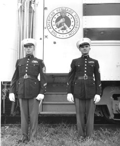 Photograph of Marines Standing Guard on the Freedom Train (19084593835)