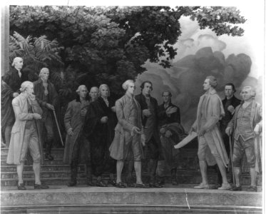 Photograph of the Center Section of the Mural, The Declaration of Independence, by Barry Faulkner, 10-27-1936 (14242818561)