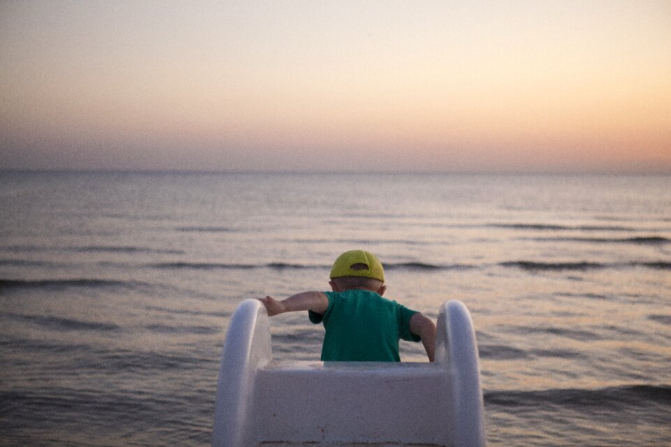 Sunset loneliness sea