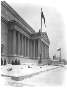 Photograph of the National Archives Building Constitution Avenue Entrance in the Snow, 01-02-1936 (14059509210)