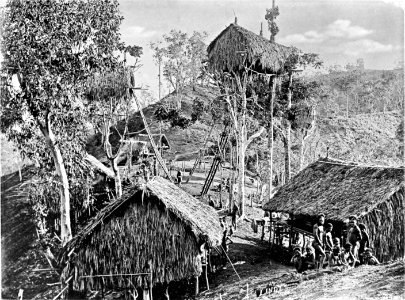 Picturesque New Guinea Plate XII - Sadara Makara, Koiari Village near Bootless Inlet