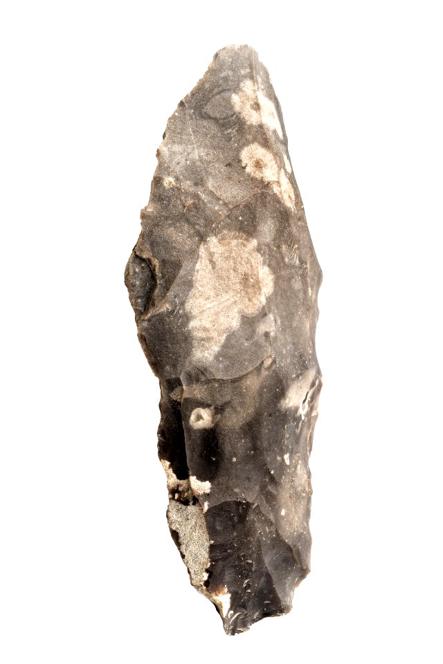 Piek in silex, 4000 tot 2650 VC, vindplaats- Nederland, Eijsden-Margraten, Rijckholt-Sint Geertruid, Savelsbos, vuursteenmijnen, collectie Gallo-Romeins Museum Tongeren, GRM 9442