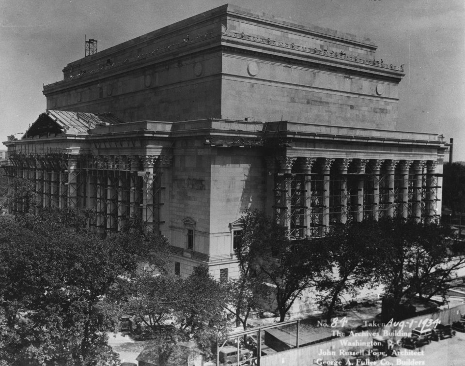 Photograph of the Almost Complete Construction of the Exterior of the National Archives Building, Washington, D.C. (35967824903)