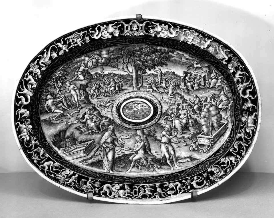 Pierre Reymond - Oval Stand for Ewer - Allegory of the Redemption - Walters 44357