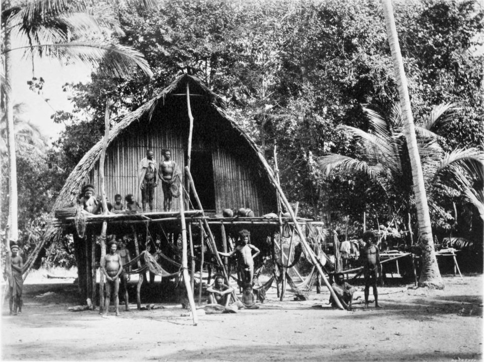 Picturesque New Guinea Plate XVII - Native house or Vannabada, Kabade District