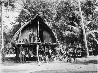 Picturesque New Guinea Plate XVII - Native house or Vannabada, Kabade District