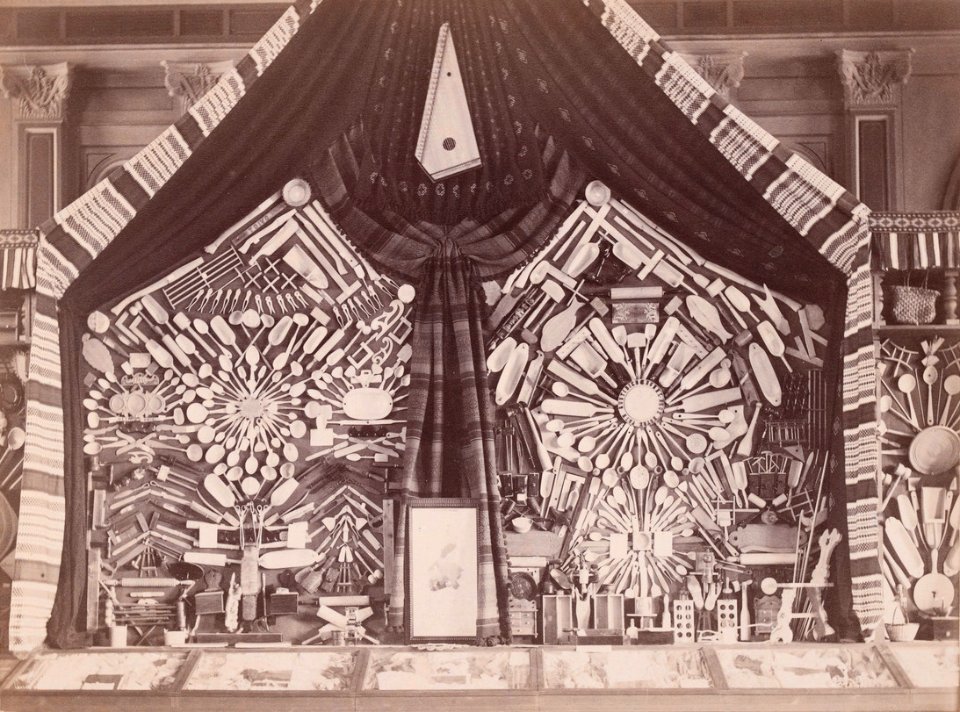 Photographs of the Finnish pavilion at the 1889 Paris Exposition - Interior photographed by Daniel Nyblin