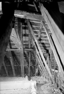 Photograph of the Hip Roof Frame of the Amoureaux House in Ste Genevieve MO