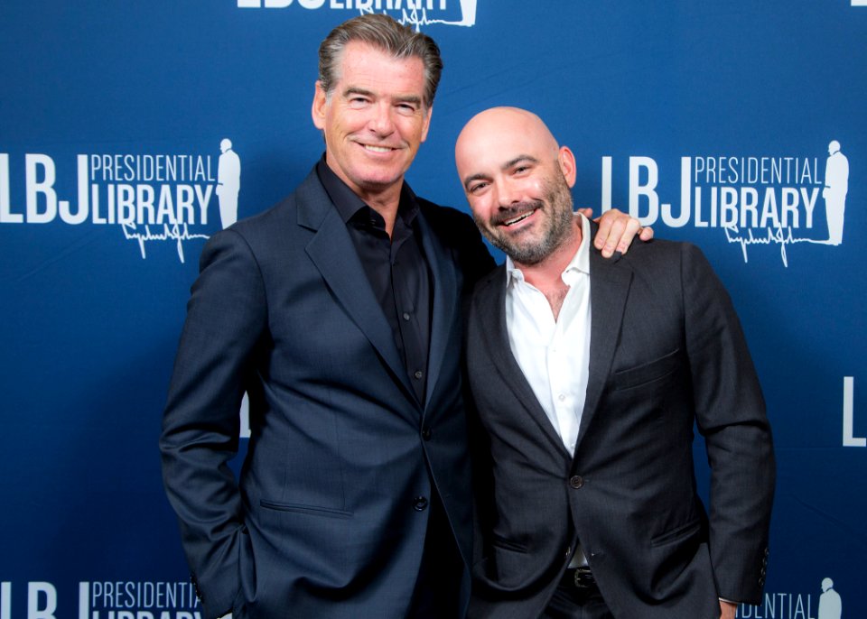 Pierce Brosnan and Philipp Meyer 2017