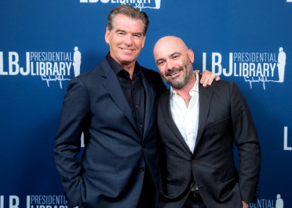 Pierce Brosnan and Philipp Meyer 2017