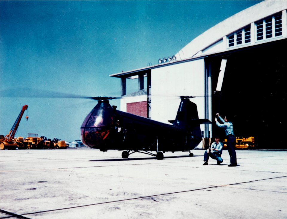 Piasecki XHJP-1 Retriever at Naval Air Station Patuxent River, circa in 1950 (NH 101806-KN)