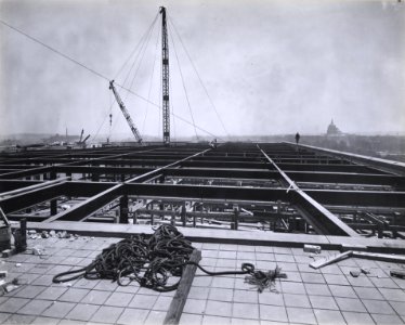 Photograph of the Roof of the National Archives Building during Construction of the Extension (35389057214)